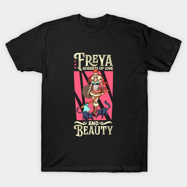 Viking love goddess Freya T-Shirt by Modern Medieval Design